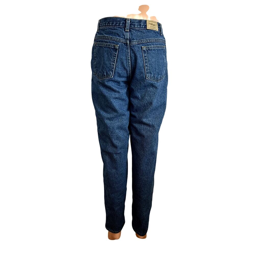 VTG 90s LL Bean 27 Blue Fleece Lined Denim Jeans Double L High Rise Warm USA - Picture 3 of 17